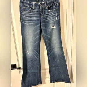 American Eagle Hipster Bootcut Distressed Jeans - size 4